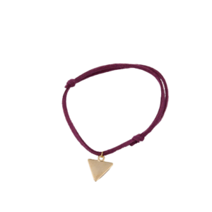 Purple Leather Gold Triangle