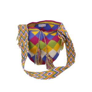 Squared Mixed Colored Cocoyana Wayuu Mochila