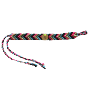 Gold, Blue, Pink, and Brown FE Wayuu Bracelet