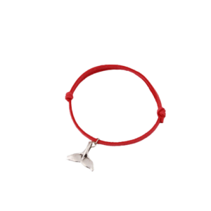 Red Leather Silver Mermaid Tail