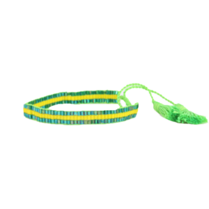 Green and Yellow Beaded Bracelet