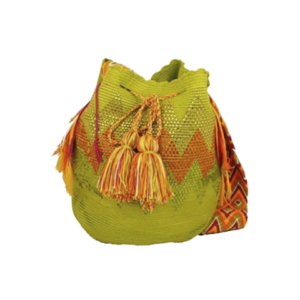 Lime Colored Stone Cocoyana Wayuu Mochila