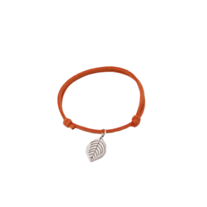 Orange Leather Silver Leaf