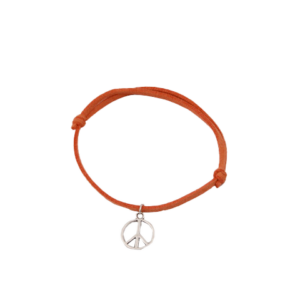 Orange Leather Peace&Love Cham