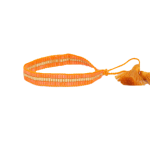 Orange and Yellow Beaded Bracelet