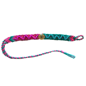 Pink and Blue Eye Wayuu Bracelet
