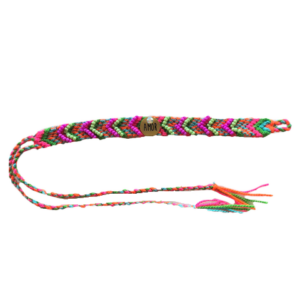 Pink and Green Amor Wayuu Bracelet