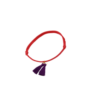 Red Leather Purple Tassel