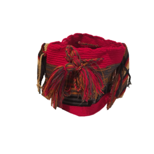 Red, Black & Grey Patterned Cocoyana Mini Mochila